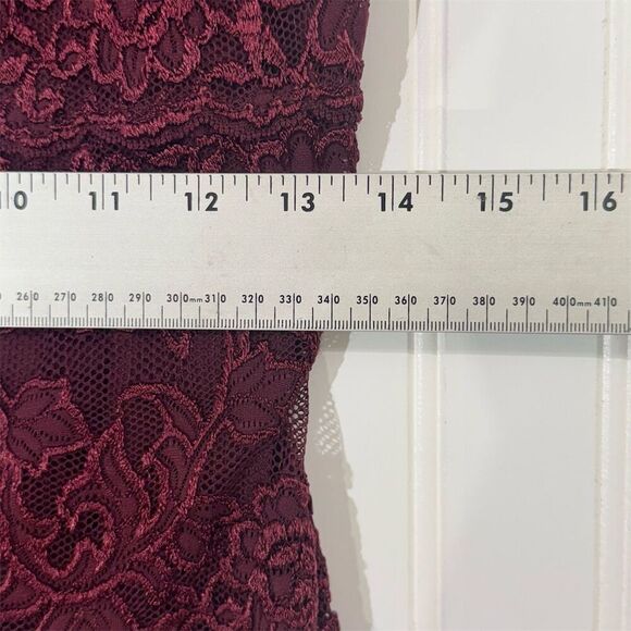 Hanky Panky Burgundy Lace Tank Top Camisole M Made in USA Cottagecore Y2K Boho - Picture 4 of 7